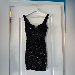 Forever 21 Black Sequin Mini Dress